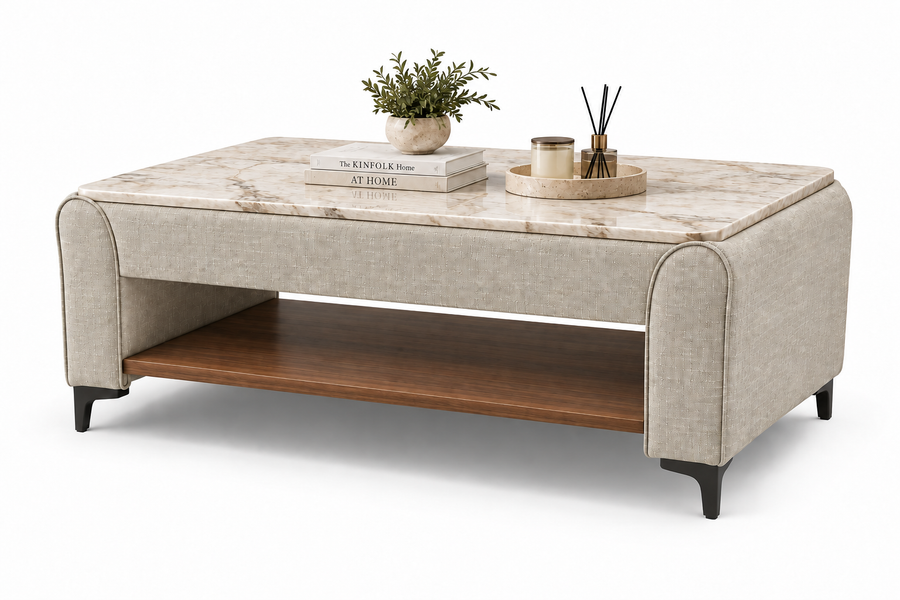 Daroox Coffee Table With Marble Top
