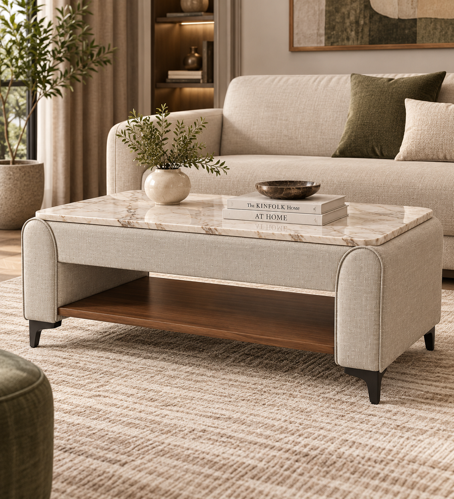 Daroox Coffee Table With Marble Top