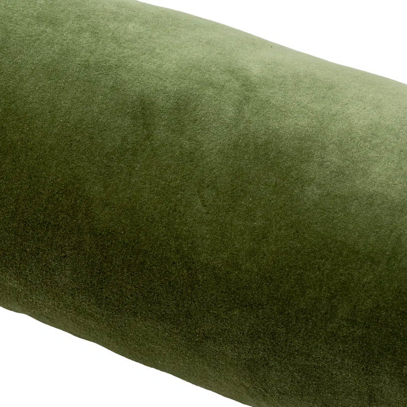 Rora Boucle 25X10 In Bolster Pillow In Olive Green Colour Set Of 2 - Febonic Living