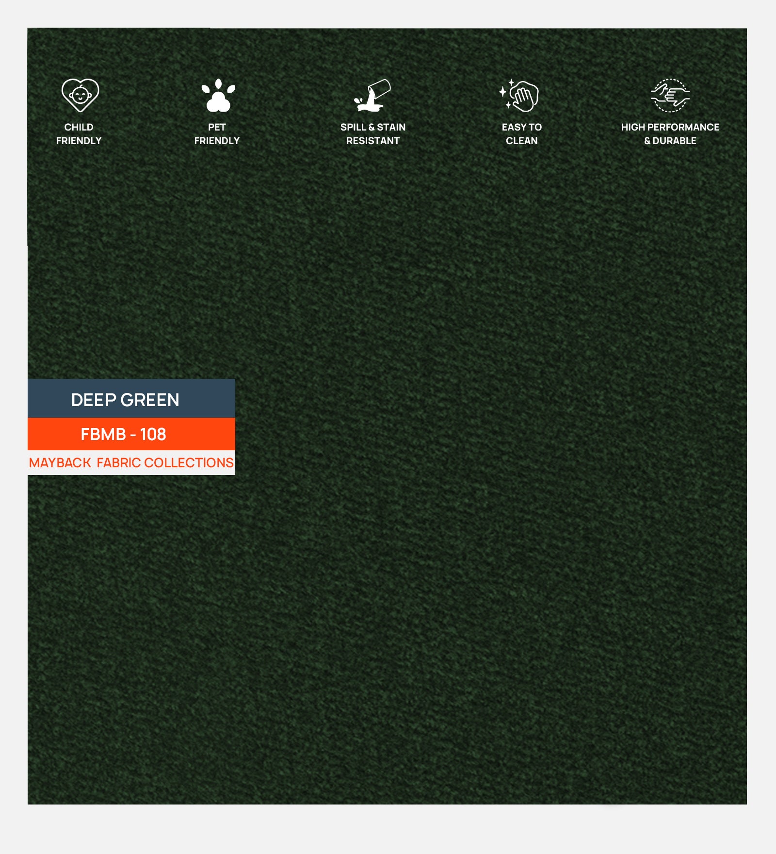 Oven Suede Fabric Deep Green 108 Code