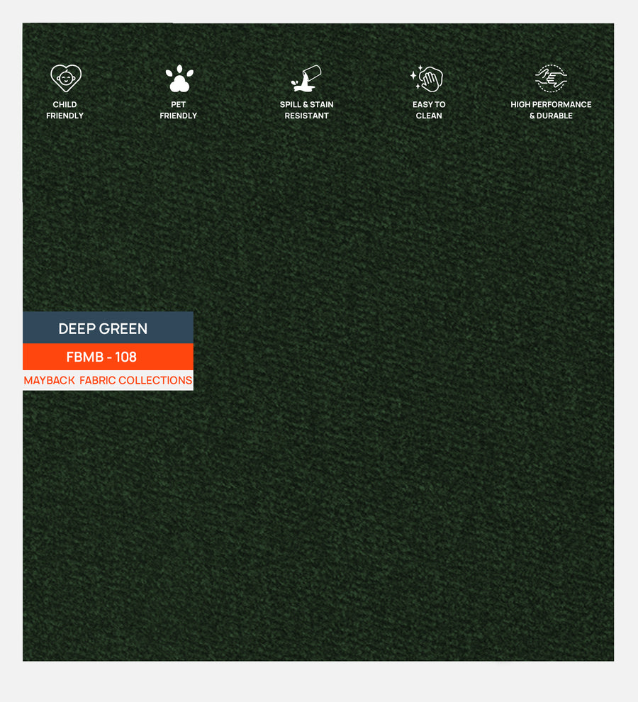 Oven Suede Fabric Deep Green 108 Code by Febonic Living