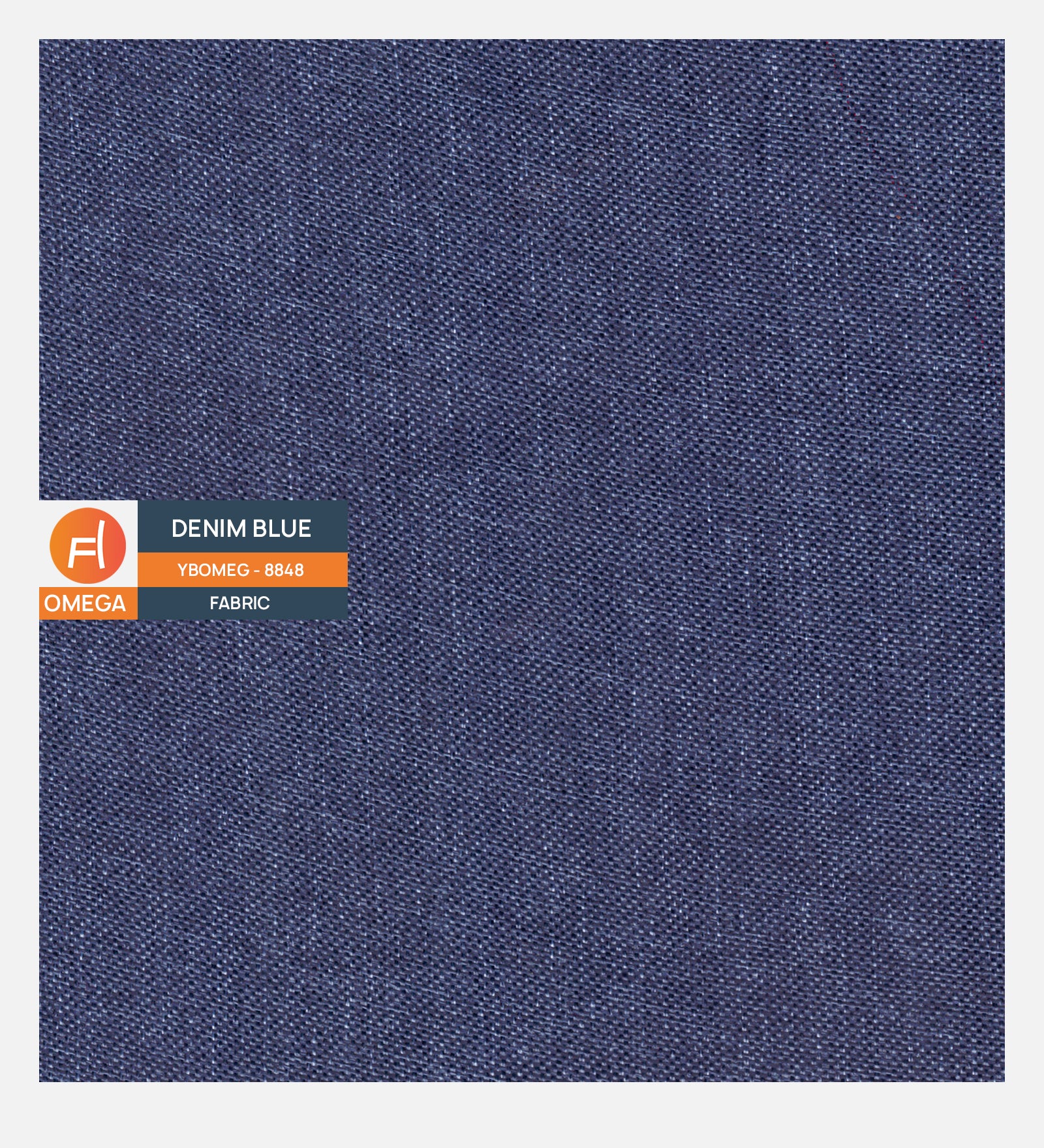 Omega Jute Fabric in Denim Blue