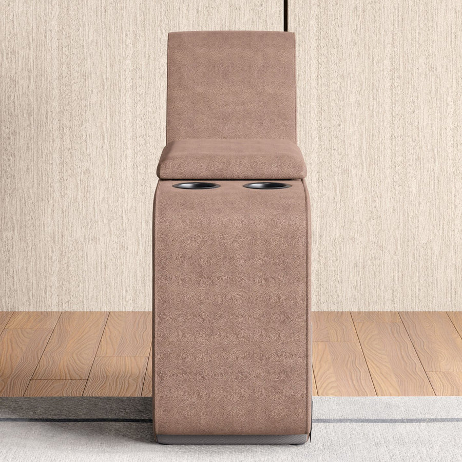 Zaria Fabric Console Table In Brown Colour - Febonic Living