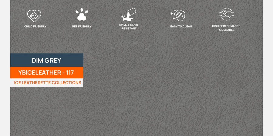 Sterio Leatherette 3 Seater Sofa In Dim Grey Colour - Febonic Living