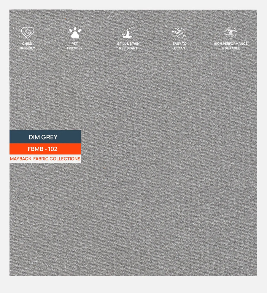 Zibby Fabric 1 Seater Sofa In Dim Grey Colour - Febonic Living
