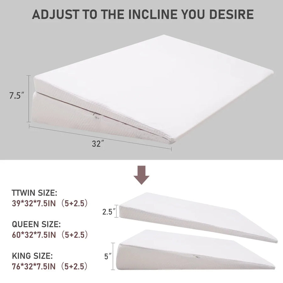 Maple Adjustable Headboard Wegde Pillow With Washable Cover - Febonic Living