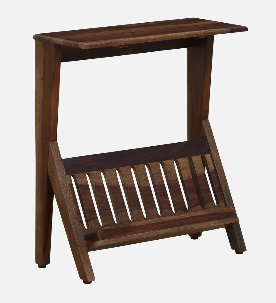 Harge Sheesham Wood End Table In Provincial Teak Finish - Febonic Living