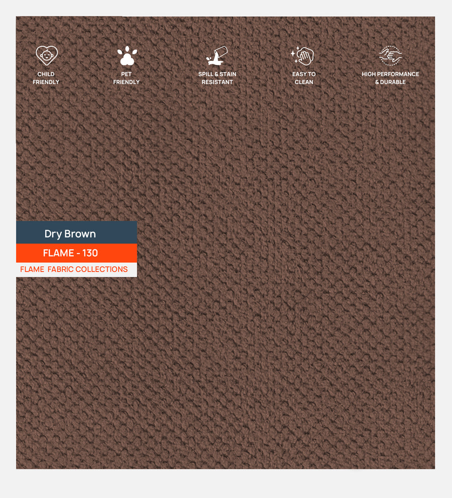 Polycotton Flame Fabric Dry Brown 130 Code by Febonic Living
