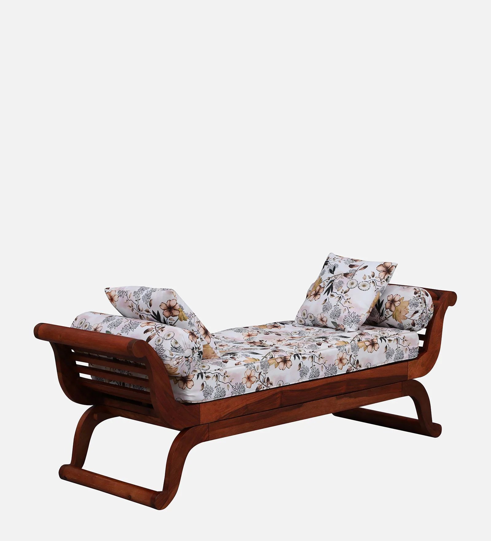 Tulsa Sheesham Wood Recamier In Honey Oak Finish - Febonic Living