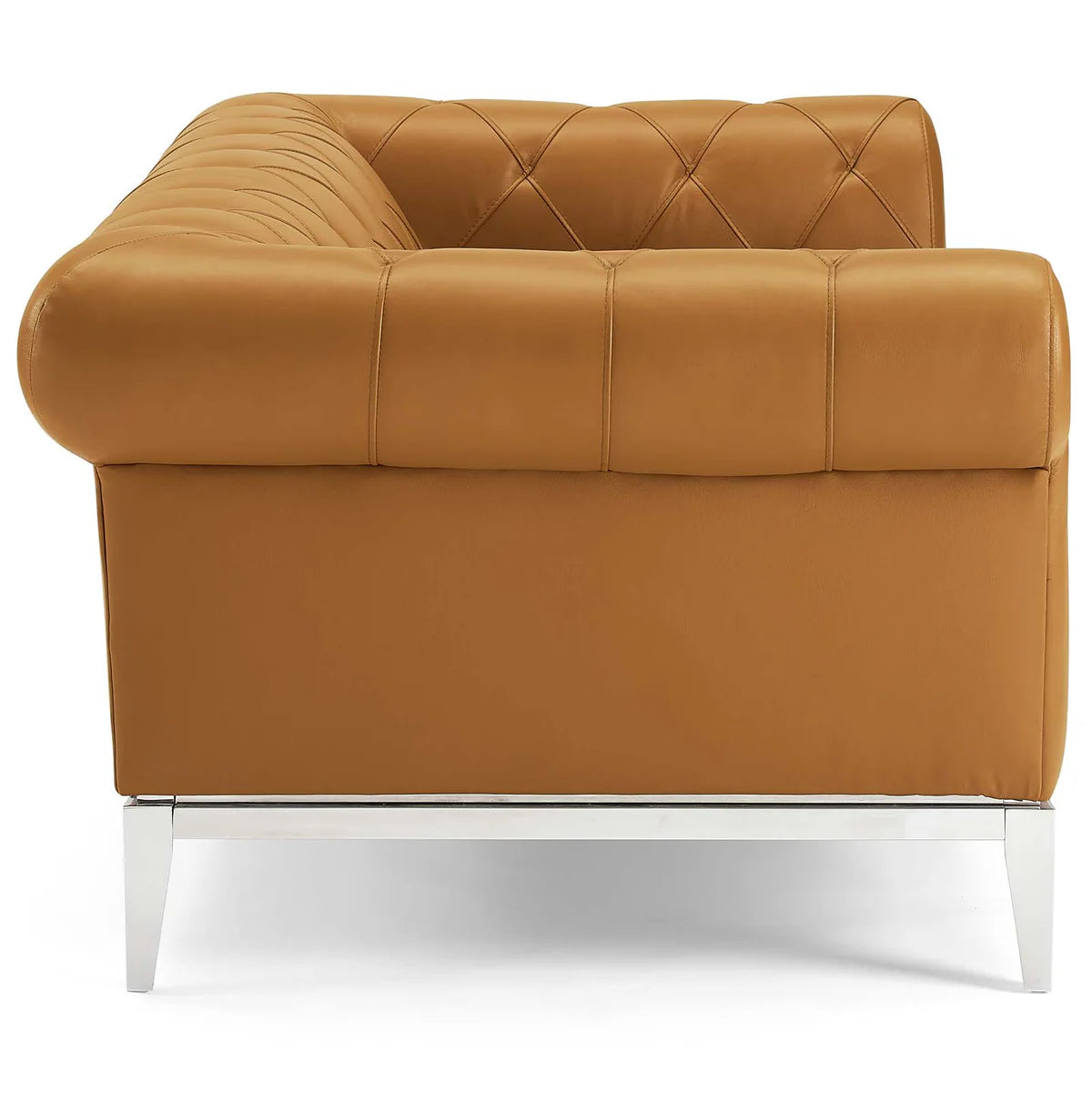 Mickey Leatherette 2 Seater Sofa in Royal Orange Colour