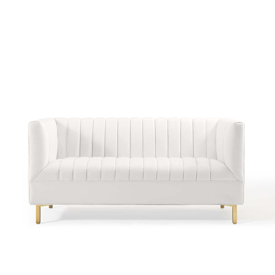 Shift Velvet 2 Seater Sofa In Warm White Colour - Febonic Living