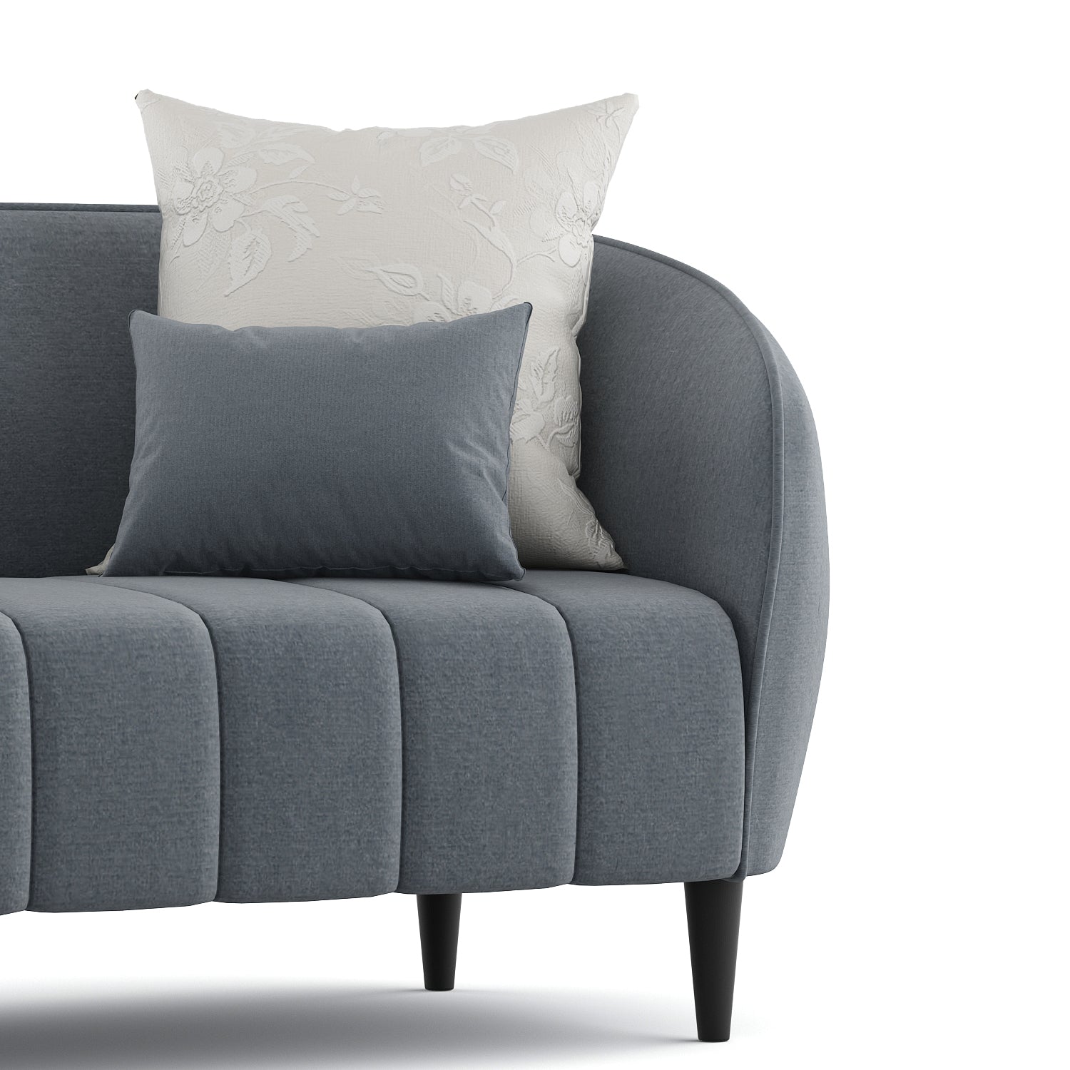 Eldric Velvet 2 Seater Sofa In Pupple Grey Colour