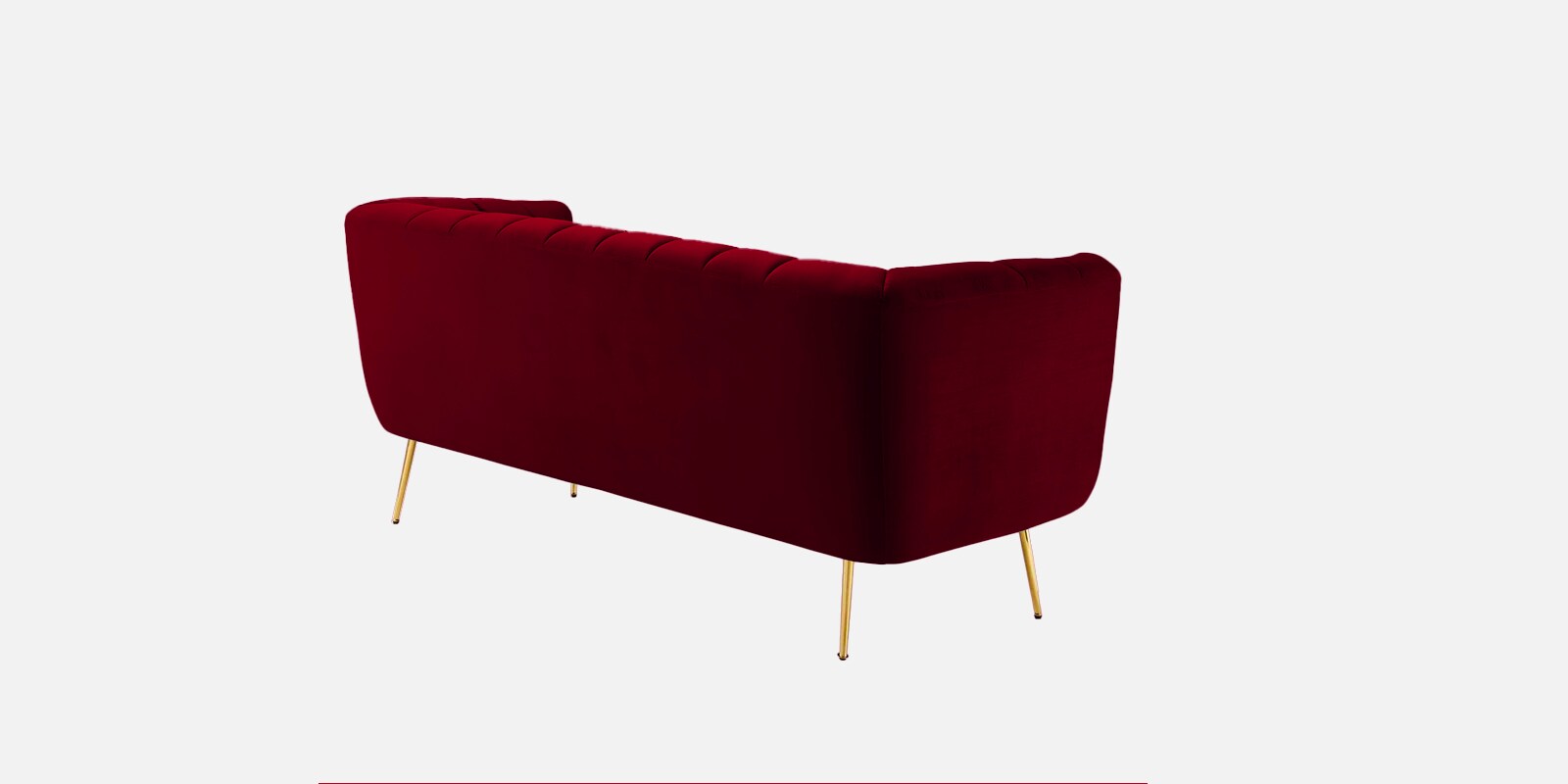 Elegant Velvet 2 Seater Sofa In Maroon Colour