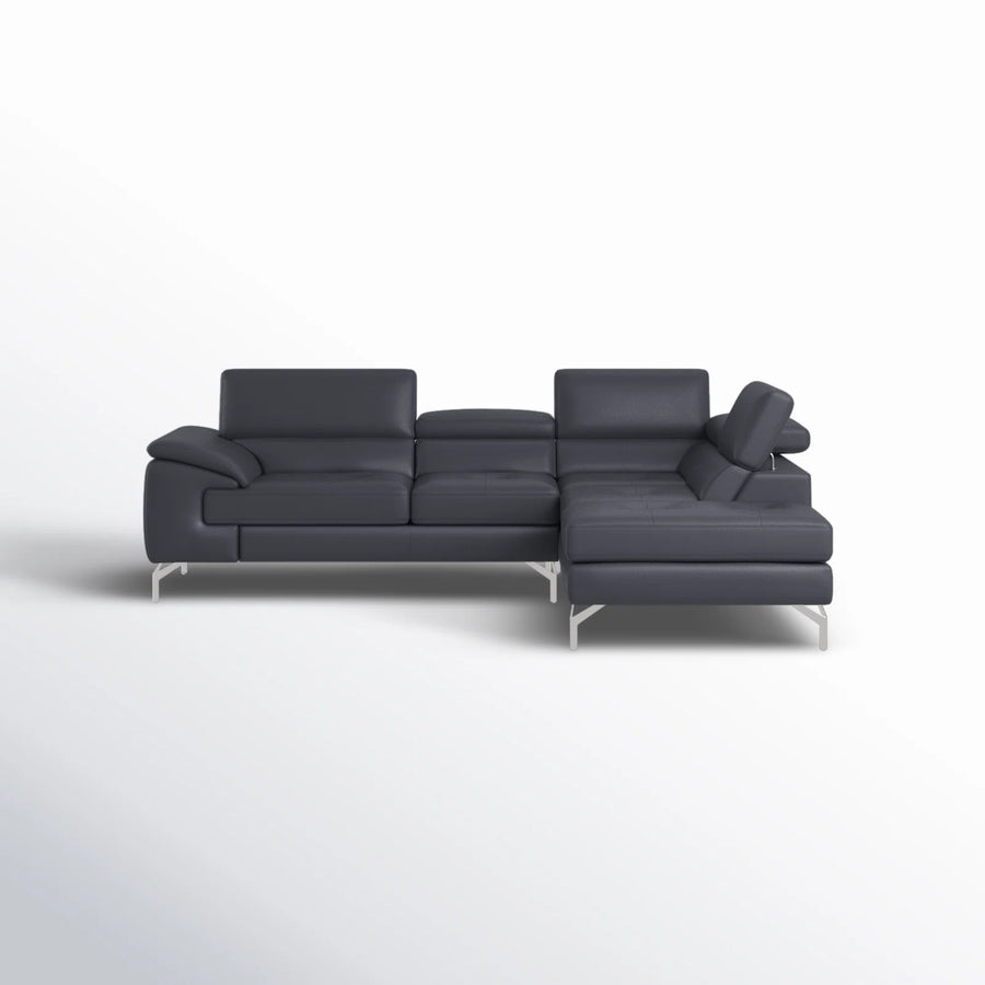 Wexi Leatherette Modular Sectional Sofa In Light Black Colour - Febonic Living