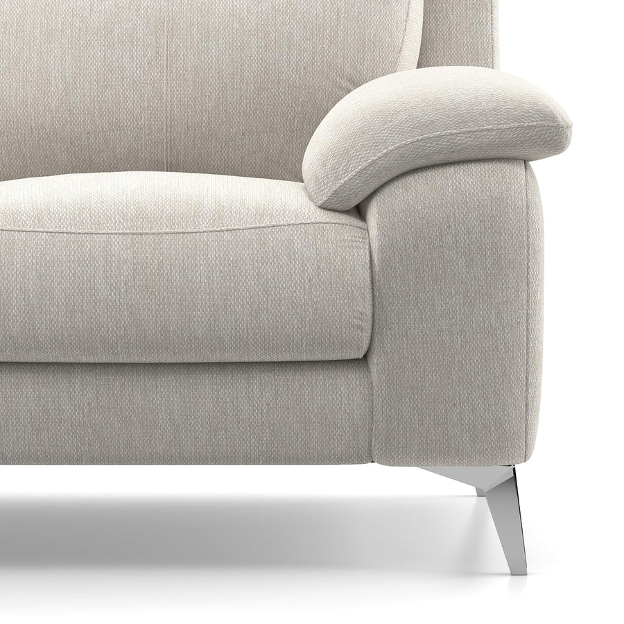 Emely 3 Seater Fabric Sofa - Cream Beige