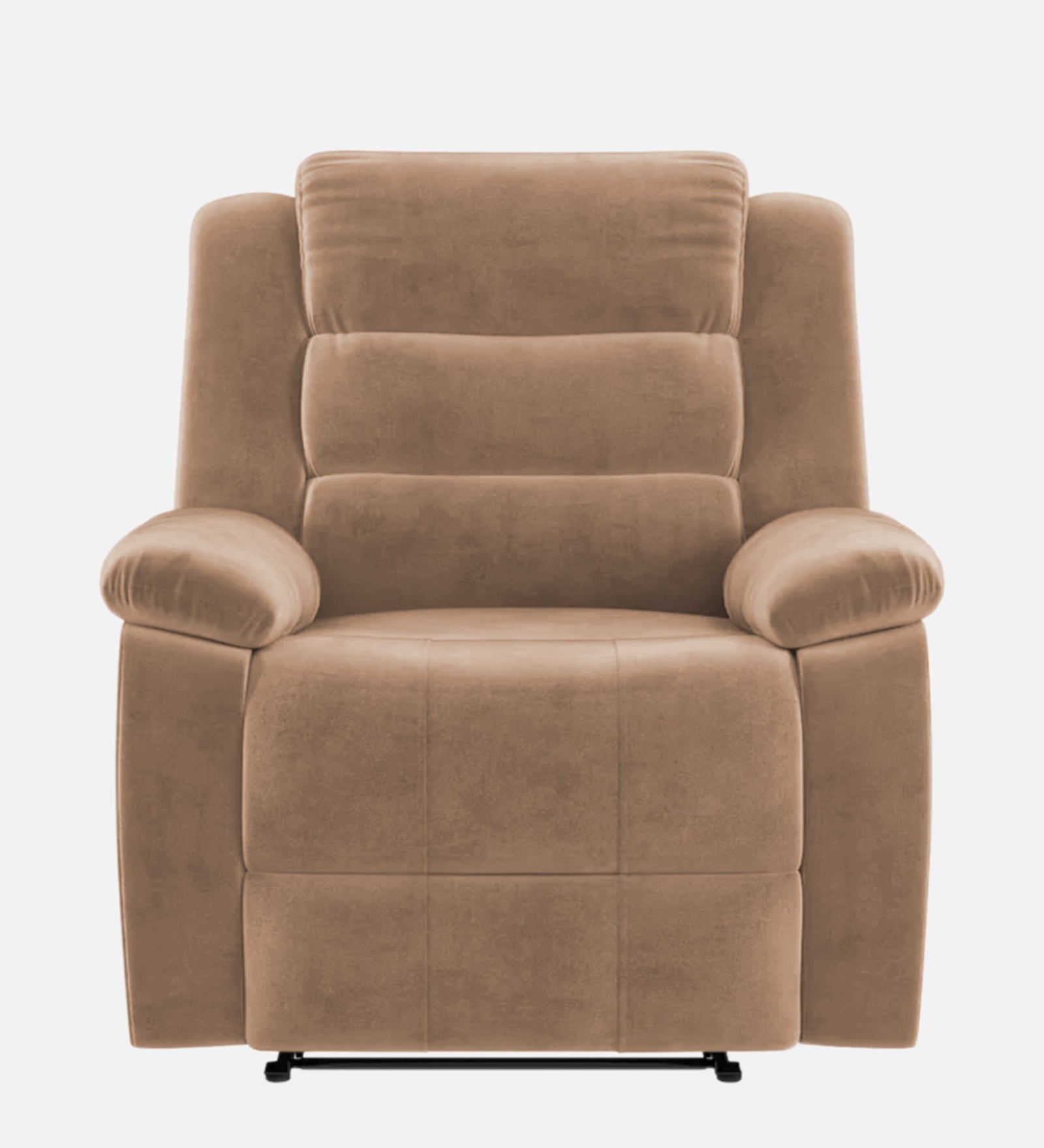 Erra 1 Seater Motorized Fabric Recliner - Cosmic Beige - Front View by Febonic Living