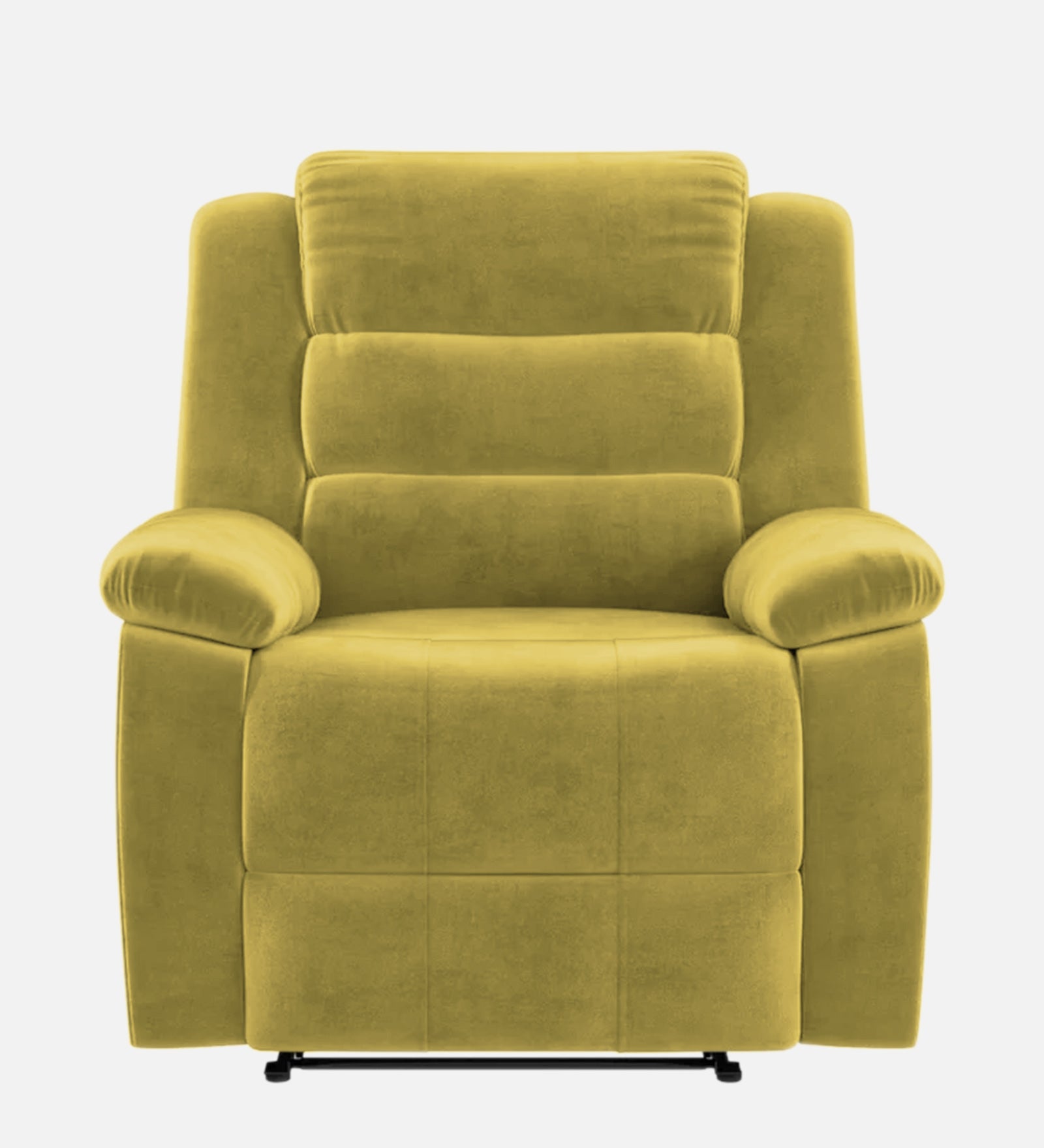Erra 1 Seater Motorized Fabric Recliner - Parrot Green - Front View by Febonic Living