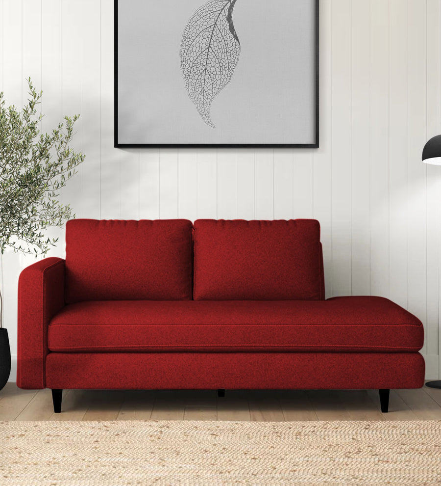 Alitza Fabric Rhs Chaise Lounger In Blood Maroon Colour - Febonic Living