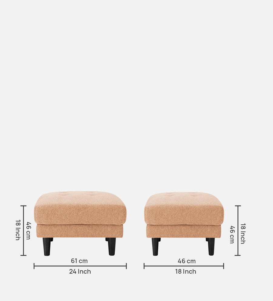 Marq Fabric Foot Stool In Cosmic Beige Colour - Febonic Living