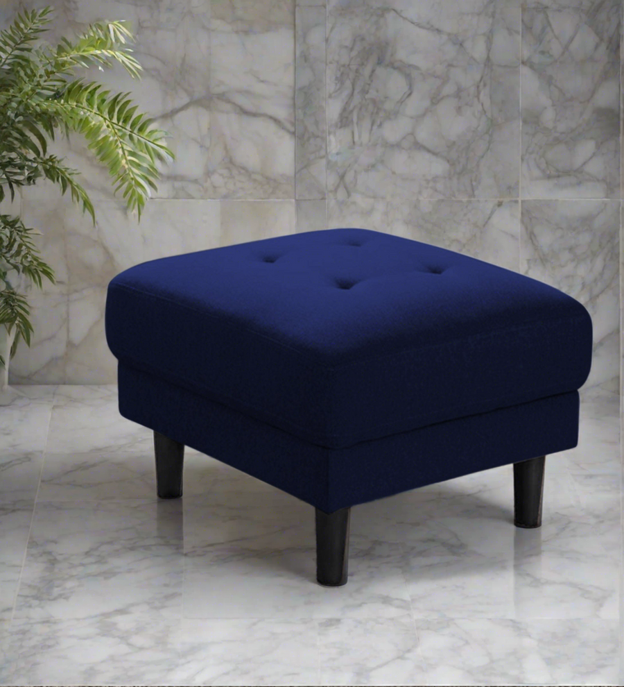 Marq  Foot Stool Fabric - Royal Blue by Febonic Living