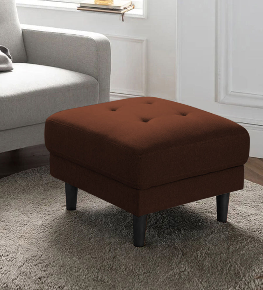 Marq  Foot Stool Fabric - Coffee Brown by Febonic Living