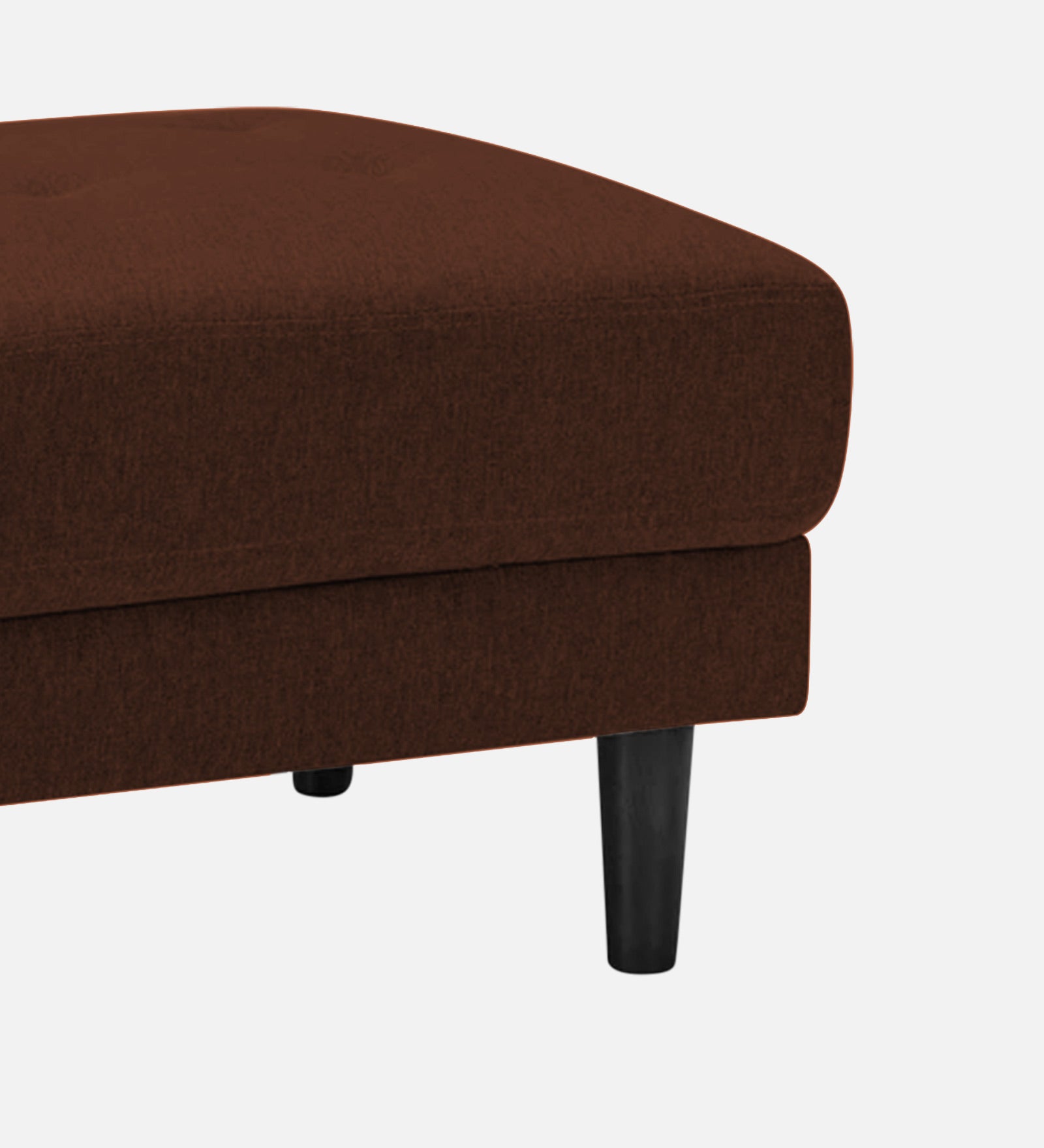 Marq Fabric Ottoman In Coffee Brown Colour