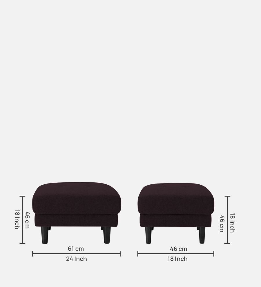 Marq Fabric Foot Stool In Cara Brown Colour - Febonic Living