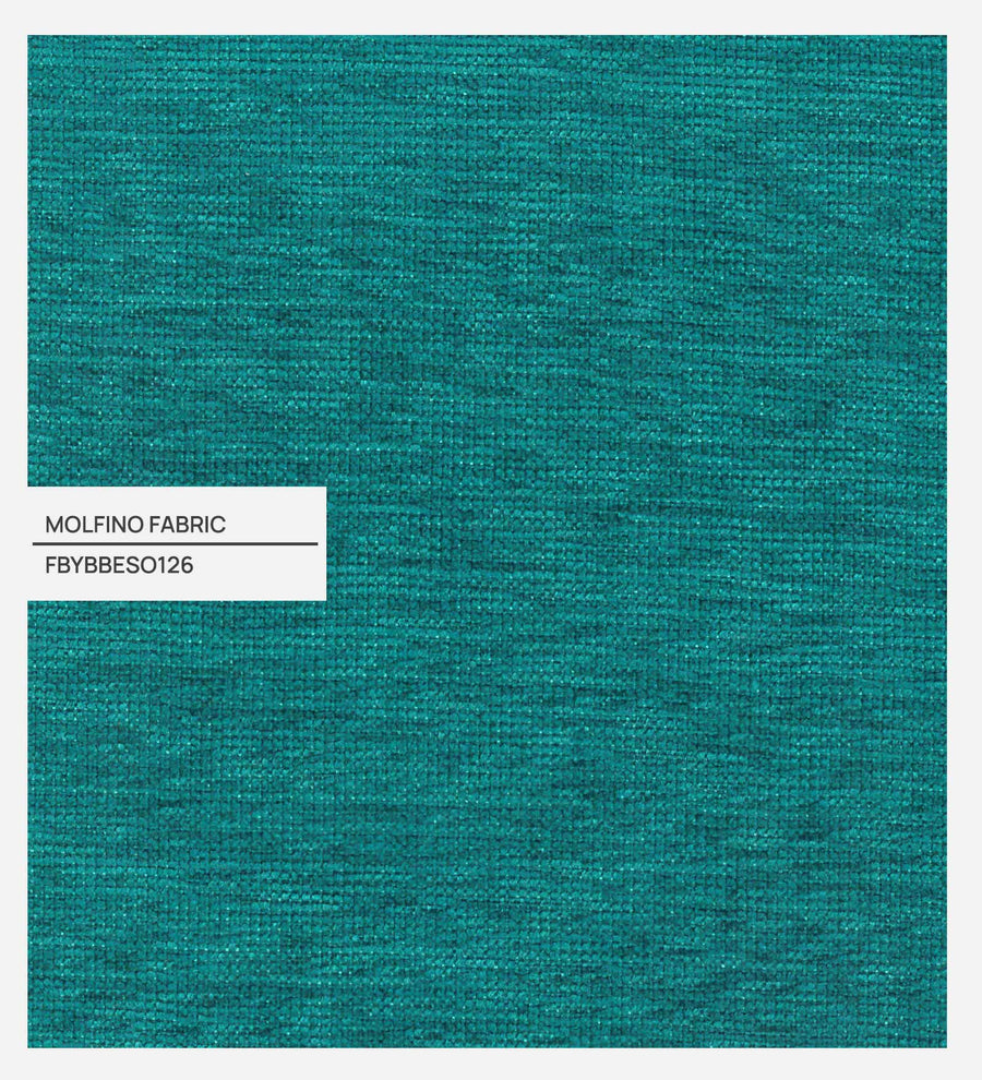 Marq Fabric Foot Stool In Sea Green Colour - Febonic Living