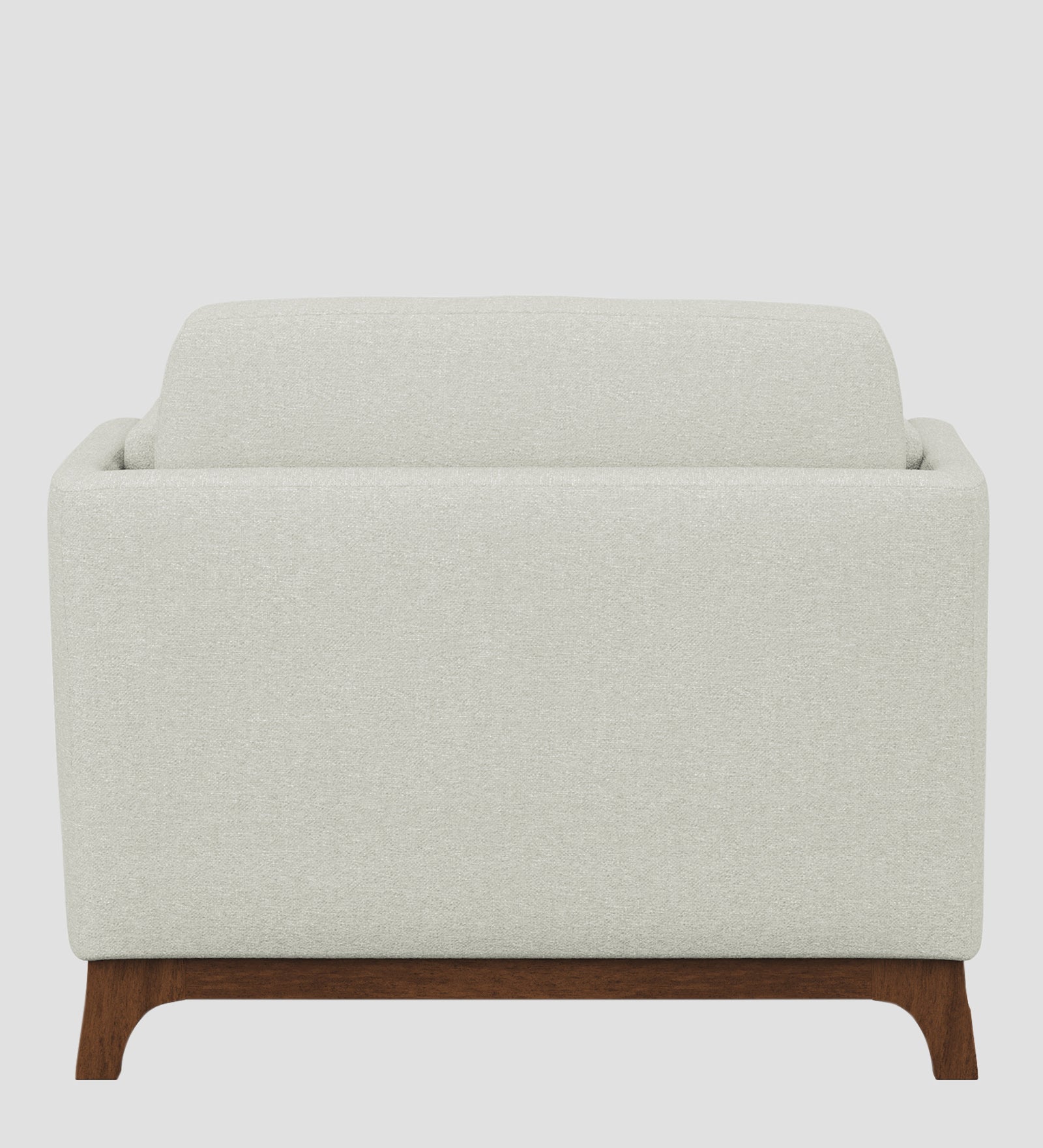 Candy Fabric 1 Seater Sofa In Pearl White Colour