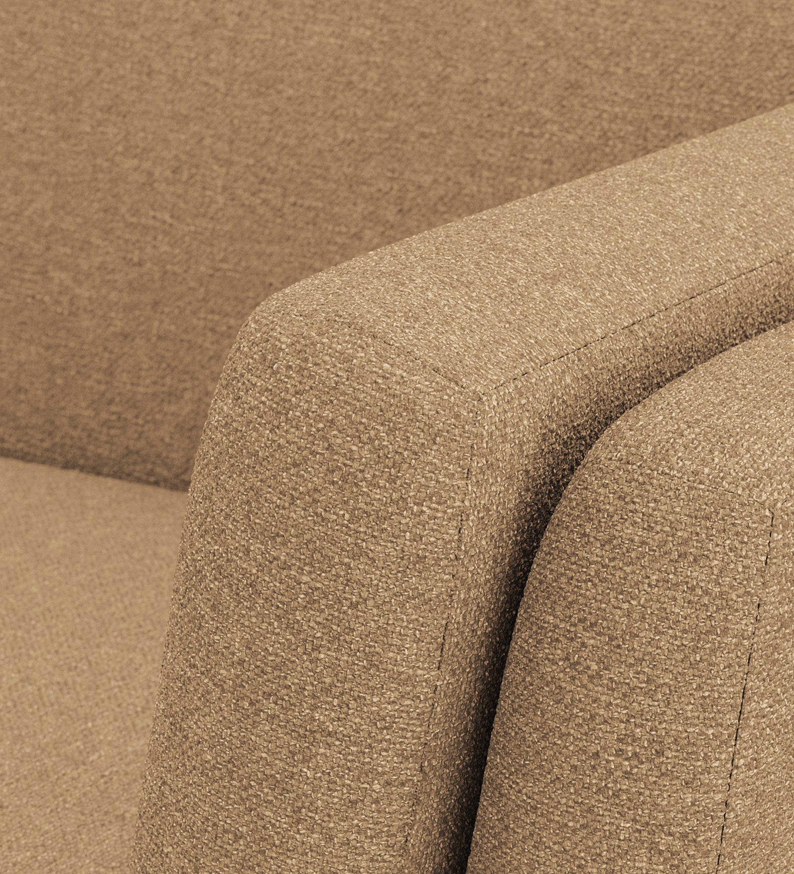 Candy Fabric 1 Seater Sofa In Copper Brown Colour