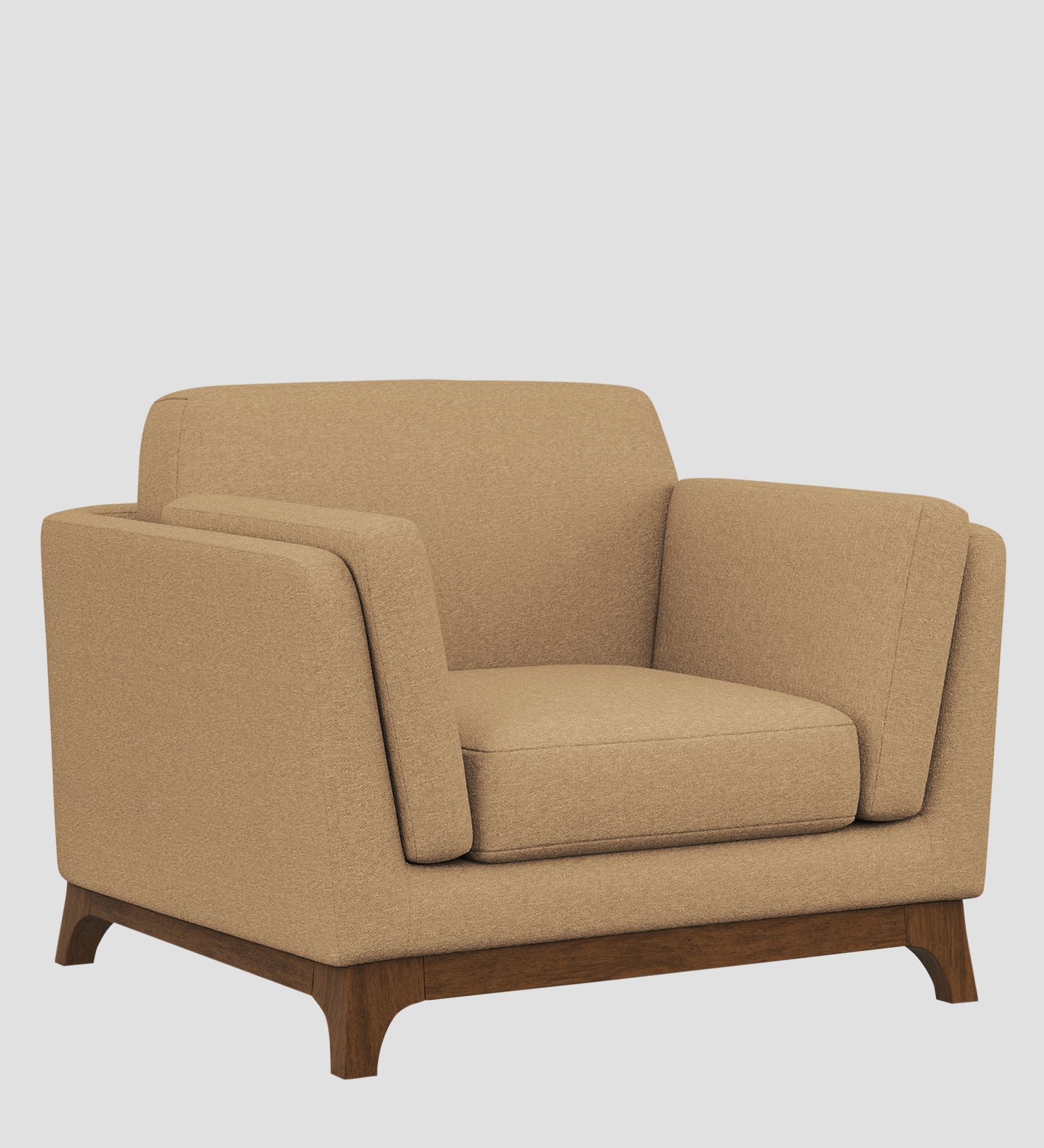 Candy Fabric 1 Seater Sofa In Copper Brown Colour