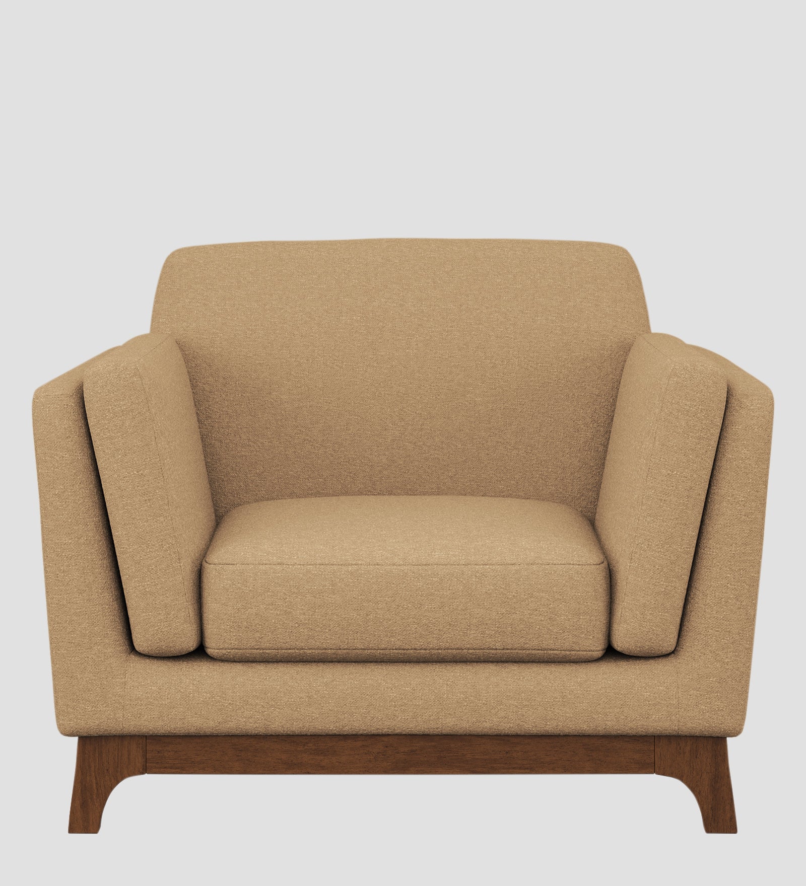 Candy Fabric 1 Seater Sofa In Copper Brown Colour