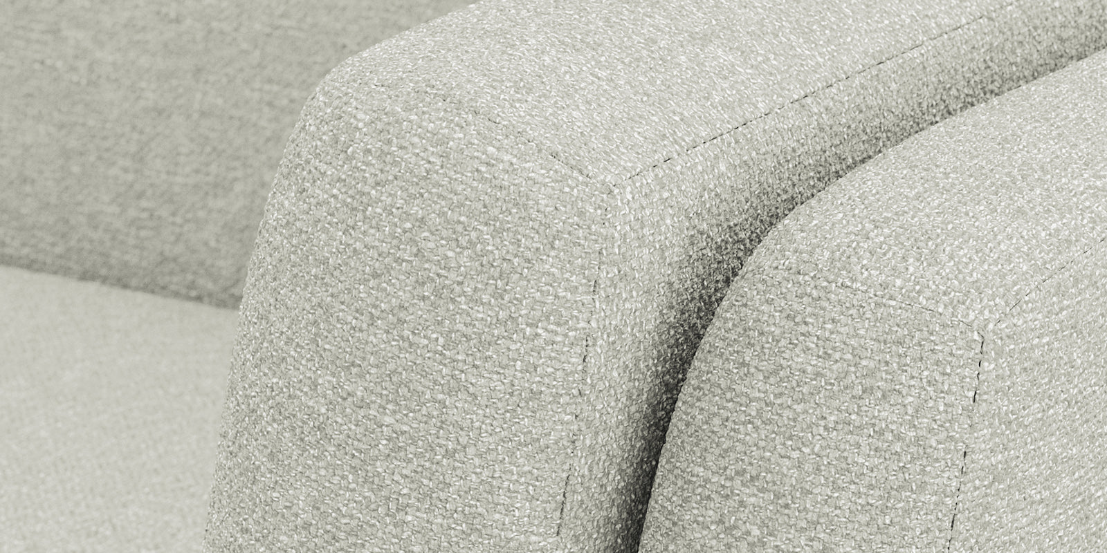 Candy Fabric 2 Seater Sofa In Pearl White Colour