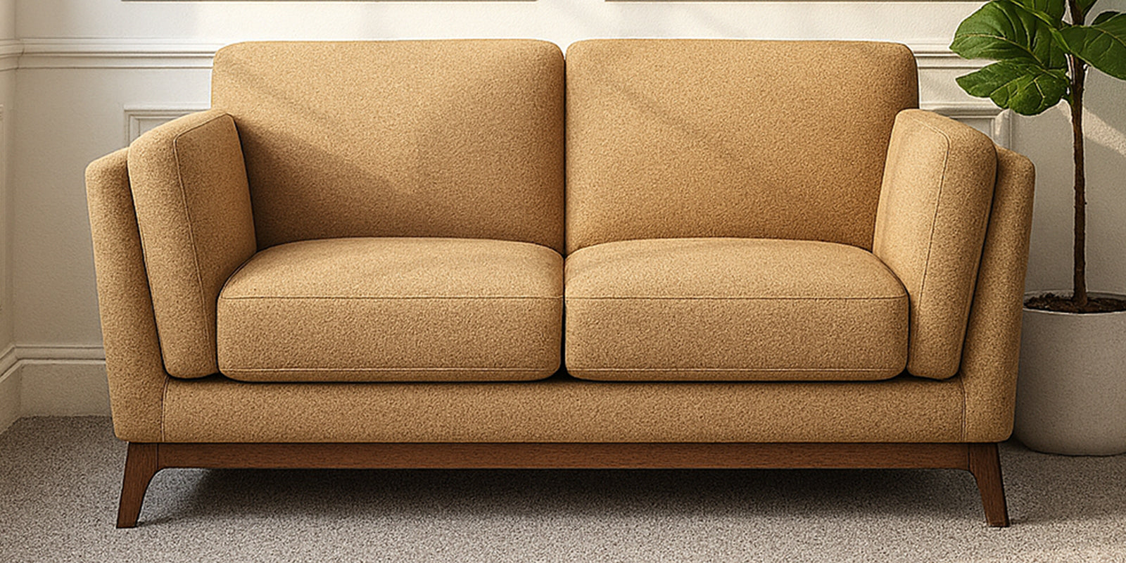 Candy Fabric 2 Seater Sofa In Copper Brown Colour