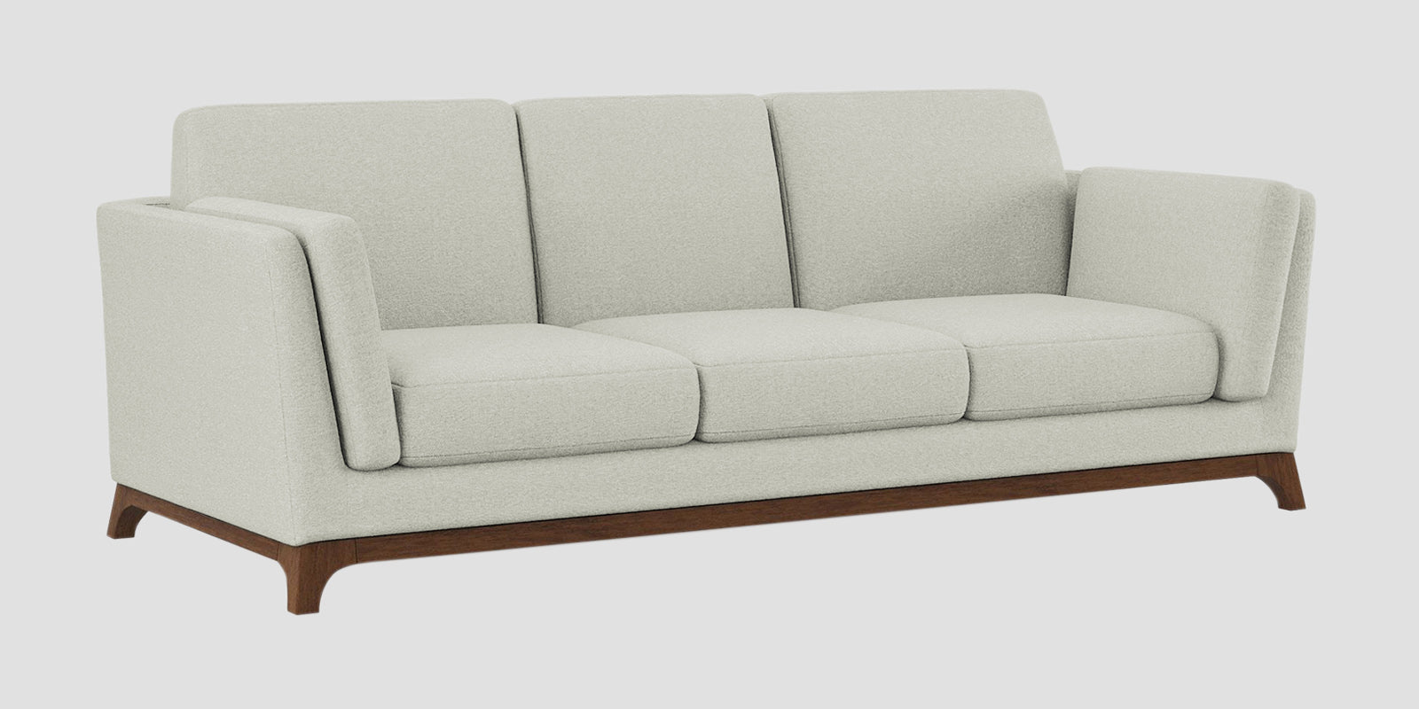 Candy Fabric 3 Seater Sofa In Pearl White Colour