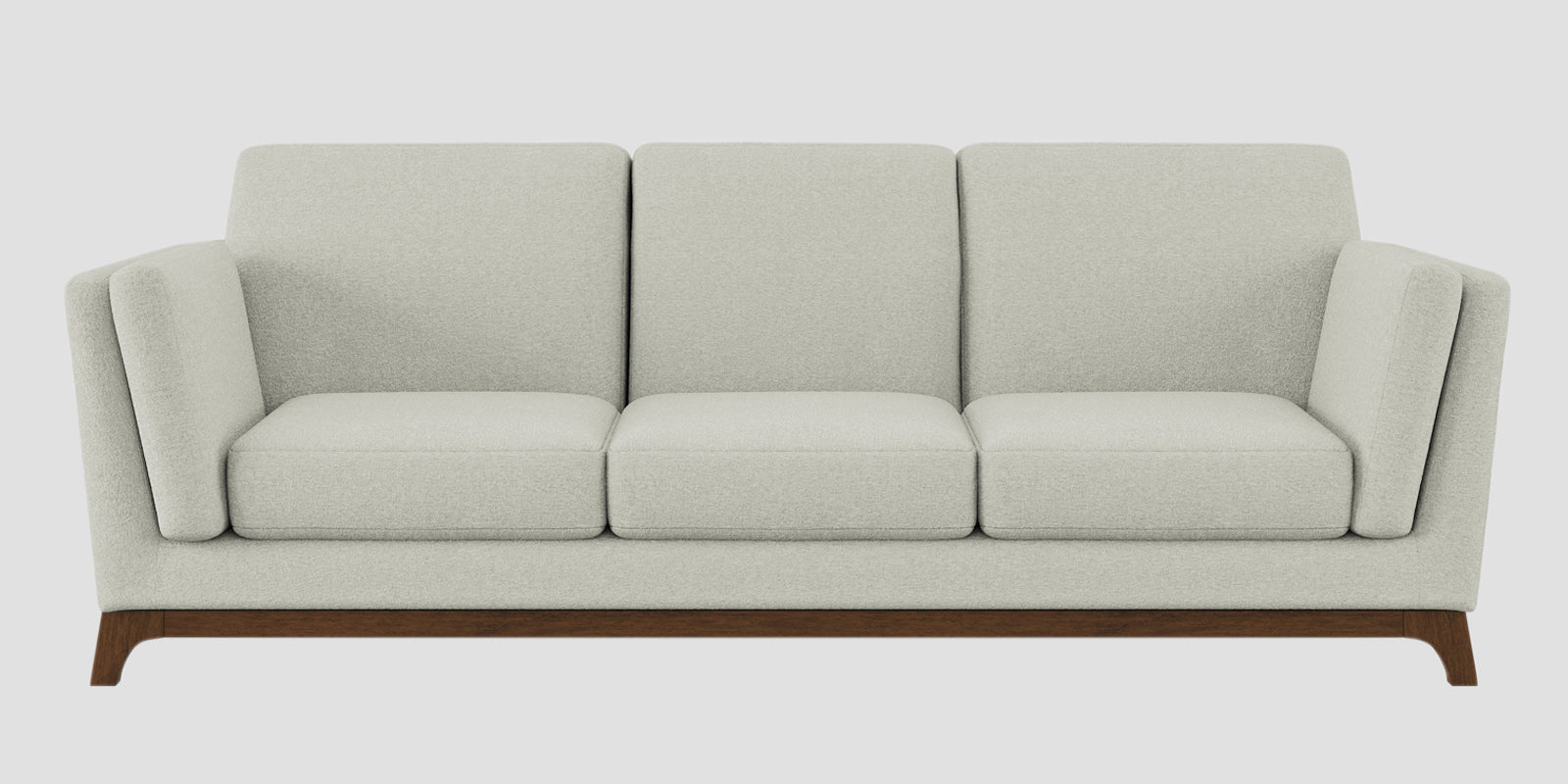 Candy Fabric 3 Seater Sofa In Pearl White Colour