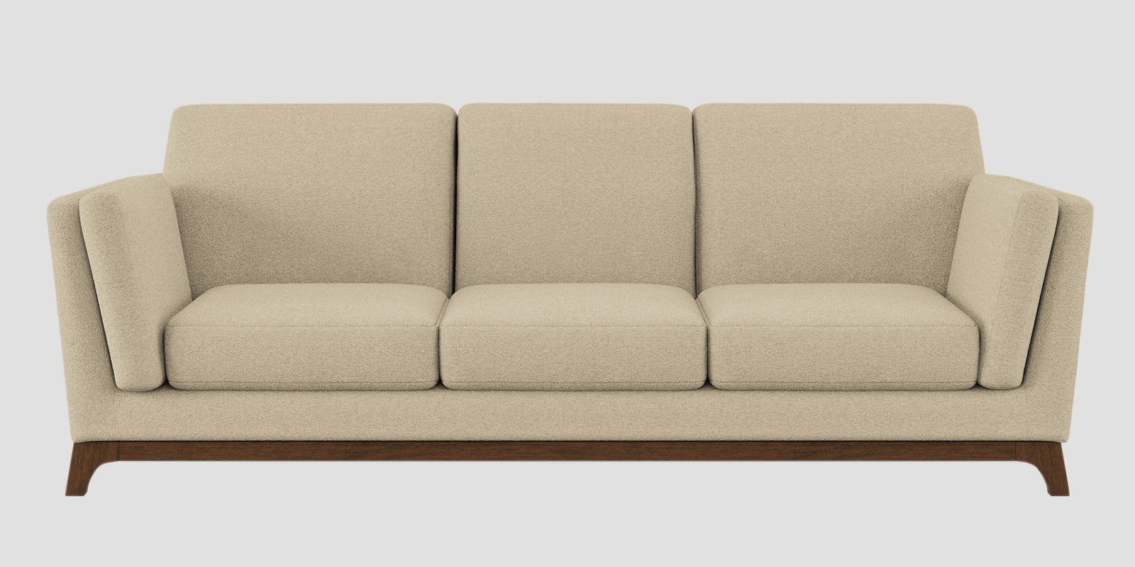 Candy Fabric 3 Seater Sofa In Cotton Beige Colour