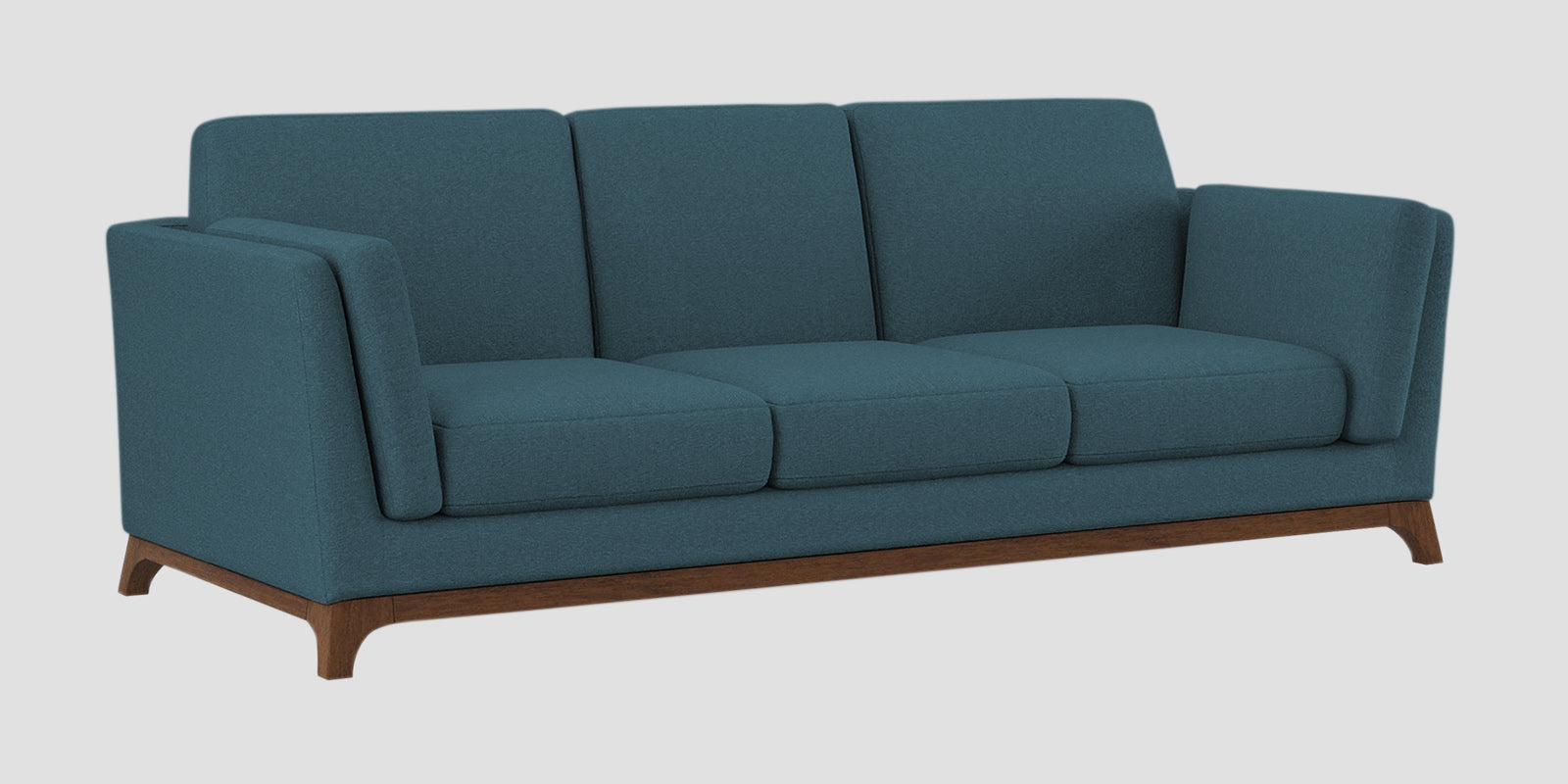Candy Fabric 3 Seater Sofa In Sea Blue Colour