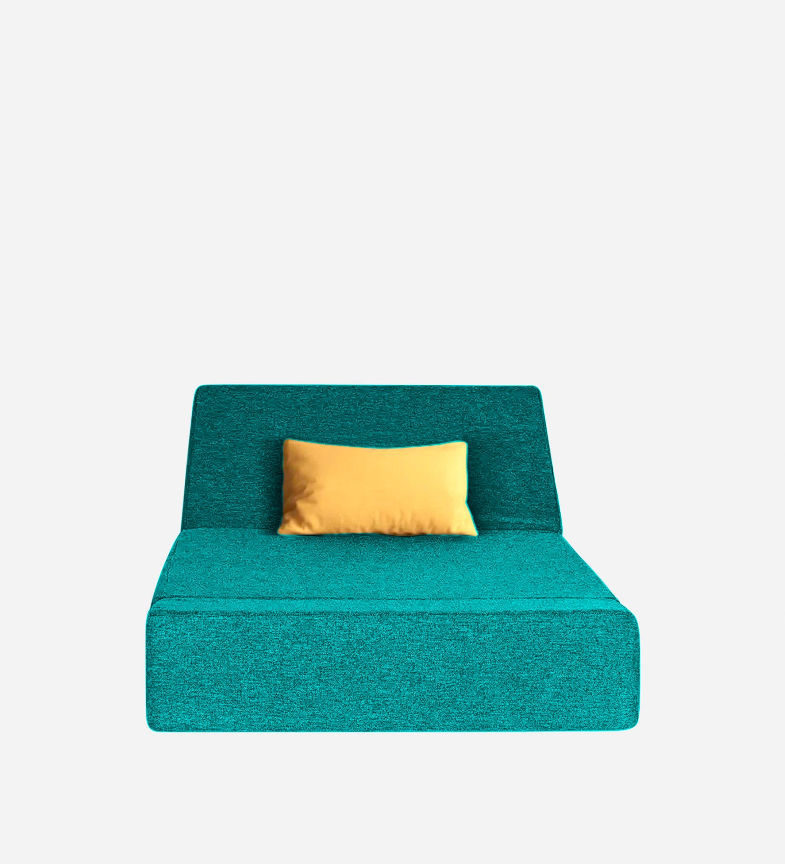 Fleepy Fabric 1 Seater Futon Sofa Cum Bed in Sea Green Colour