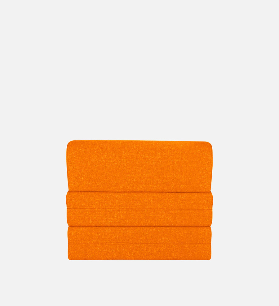 Fleepy Fabric 1 Seater Foldable Sofa Cum Bed In Vivid Orange Colour - Febonic Living