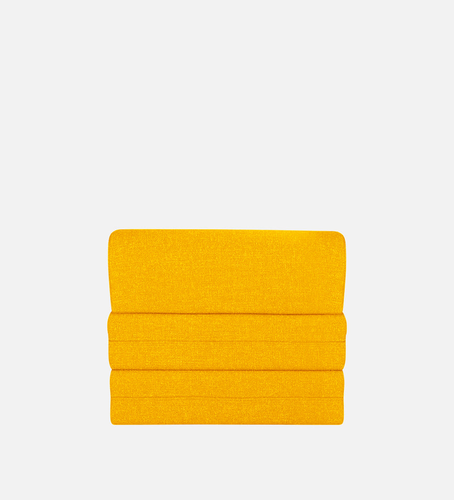 Fleepy Fabric 1 Seater Foldable Sofa Cum Bed In Bold Yellow Colour - Febonic Living