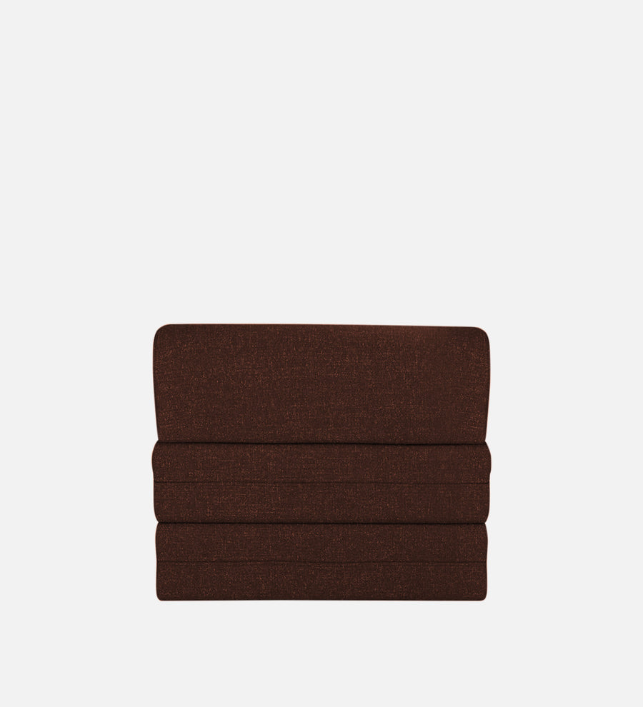 Fleepy Fabric 1 Seater Foldable Sofa Cum Bed In Coffee Brown Colour - Febonic Living
