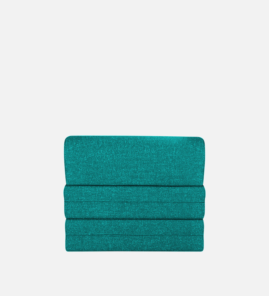 Fleepy Fabric 1 Seater Foldable Sofa Cum Bed In Sea Green Colour - Febonic Living