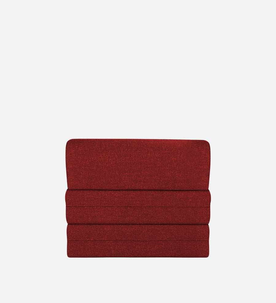 Fleepy Fabric 1 Seater Foldable Sofa Cum Bed In Blood Maroon Colour - Febonic Living