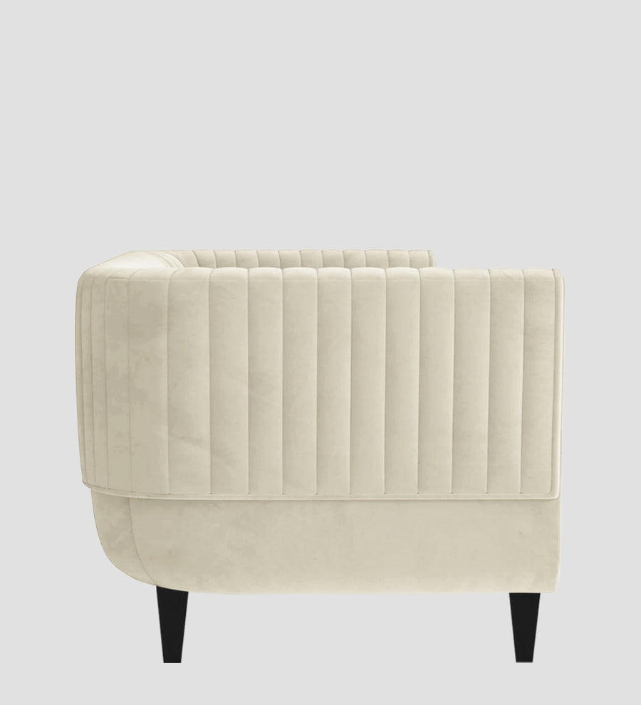 Jackson Waterproof Velvet 1 Seater Sofa In Cashew Cream Colour - Febonic Living