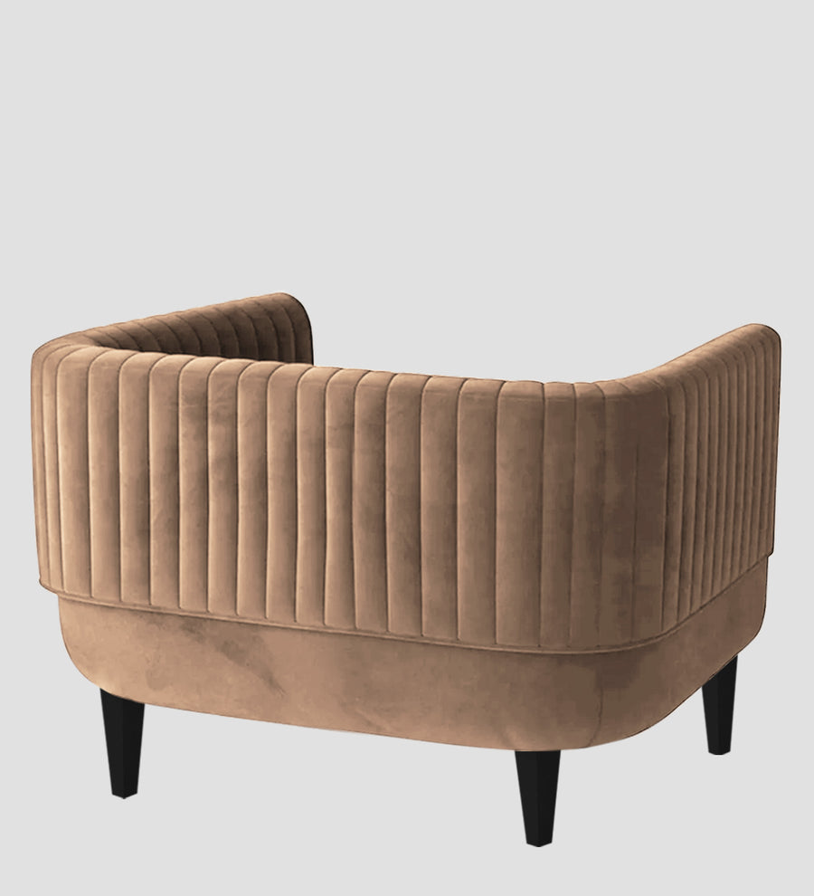 Jackson Waterproof Velvet 1 Seater Sofa In Dusty Beige Colour - Febonic Living