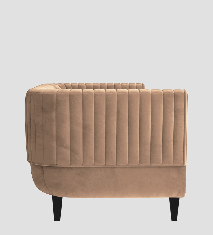 Jackson Waterproof Velvet 1 Seater Sofa In Dusty Beige Colour - Febonic Living
