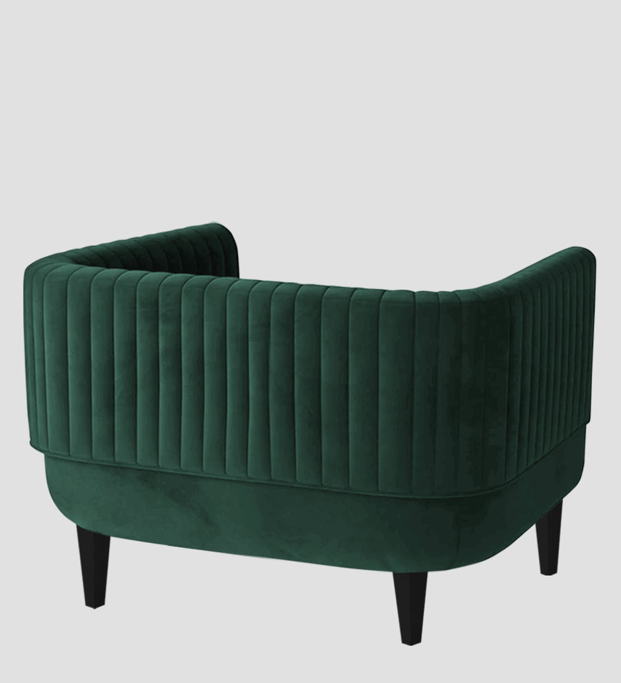 Jackson Waterproof Velvet 1 Seater Sofa In Emerald Green Colour - Febonic Living