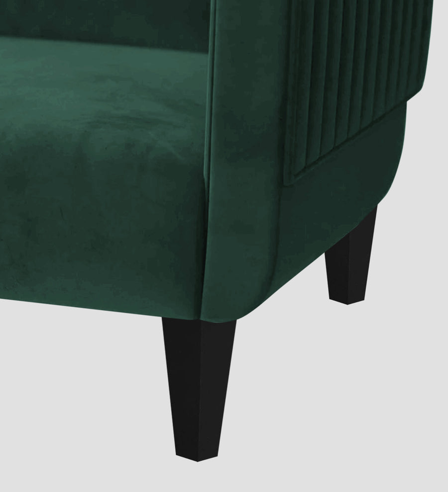 Jackson Waterproof Velvet 1 Seater Sofa In Emerald Green Colour - Febonic Living