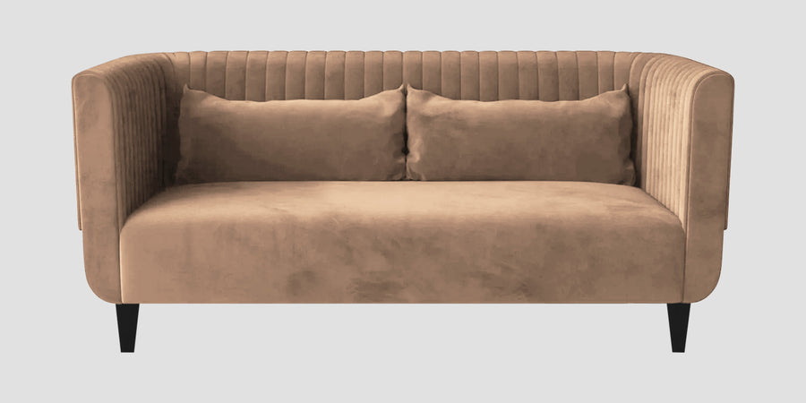 Jackson Waterproof Velvet 2 Seater Sofa In Dusty Beige Colour - Febonic Living